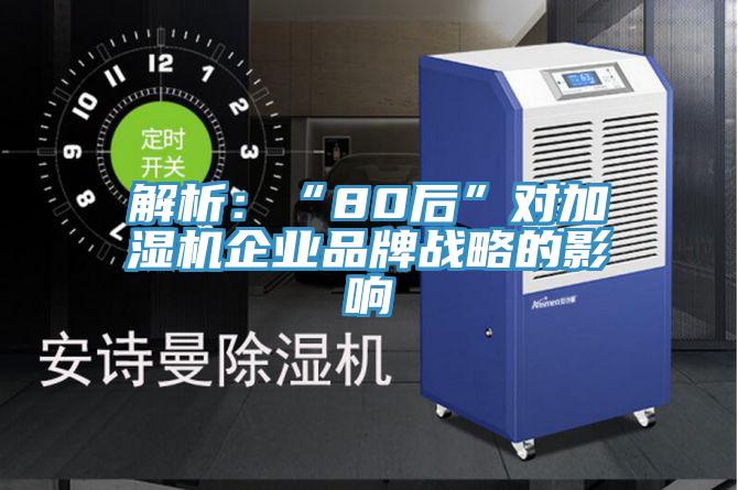 解析：“80后”對加濕機企業品牌戰略的影響