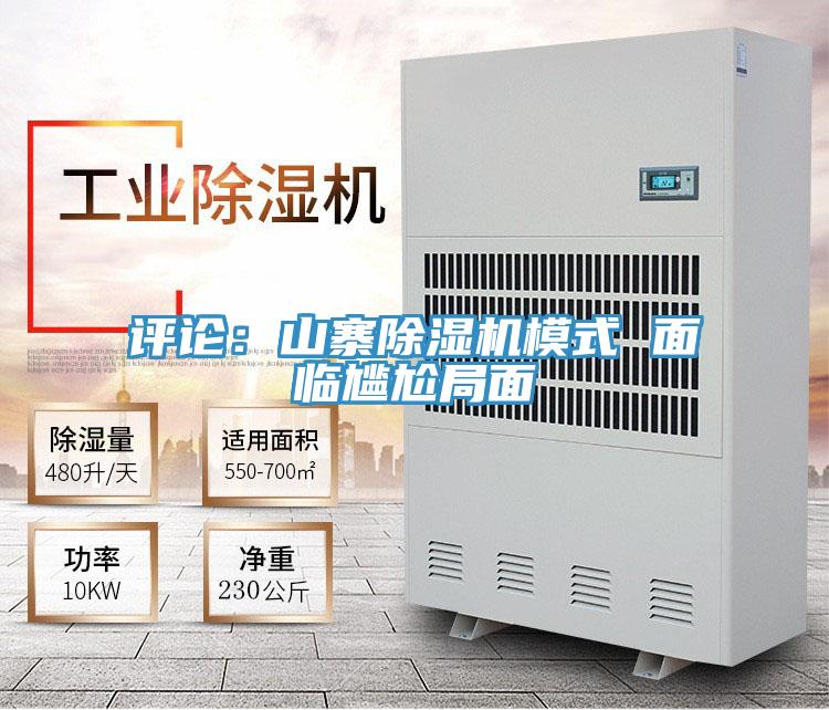 評論：山寨除濕機模式 面臨尷尬局面