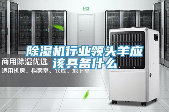 除濕機行業領頭羊應該具備什么