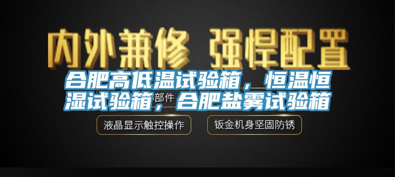 合肥高低溫試驗箱，恒溫恒濕試驗箱，合肥鹽霧試驗箱