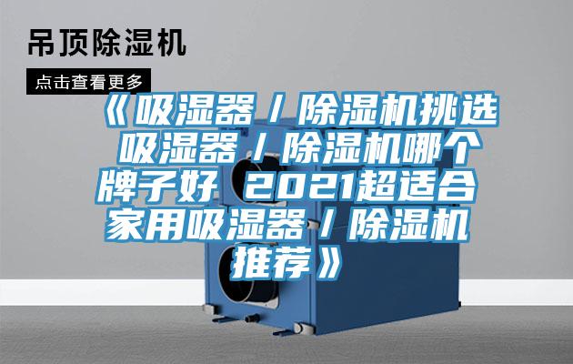 《吸濕器／除濕機挑選 吸濕器／除濕機哪個牌子好 2021超適合家用吸濕器／除濕機推薦》