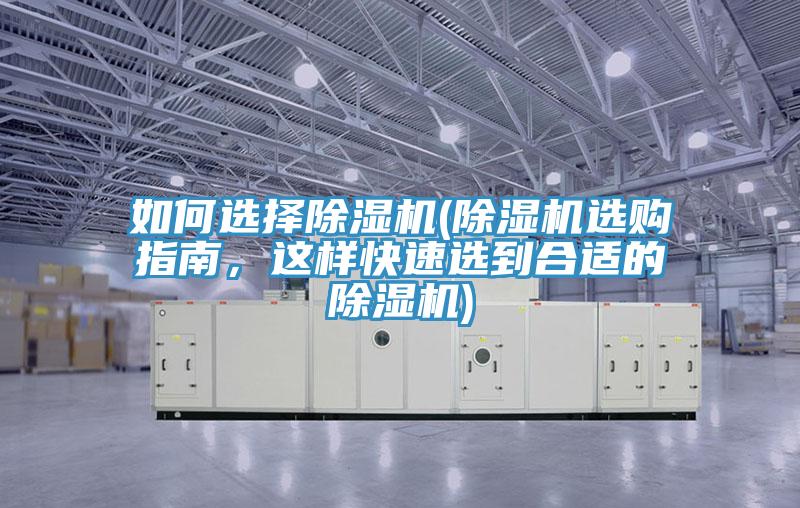 如何選擇除濕機(除濕機選購指南，這樣快速選到合適的除濕機)