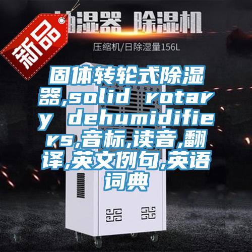 固體轉輪式除濕器,solid rotary dehumidifiers,音標,讀音,翻譯,英文例句,英語詞典