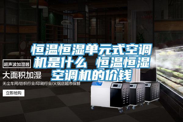 恒溫恒濕單元式空調機是什么 恒溫恒濕空調機的價錢