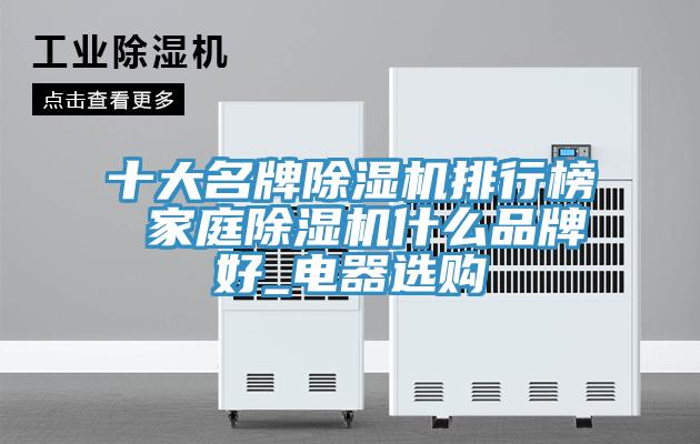 十大名牌除濕機排行榜 家庭除濕機什么品牌好_電器選購