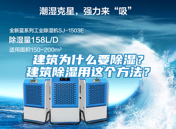 建筑為什么要除濕？建筑除濕用這個方法？