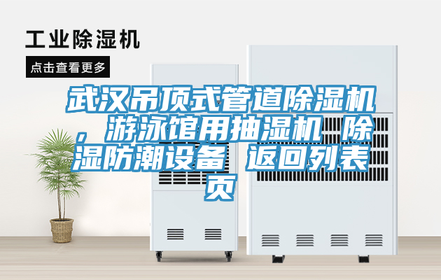 武漢吊頂式管道除濕機，游泳館用抽濕機 除濕防潮設備 返回列表頁