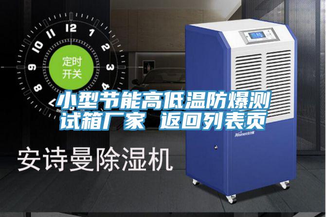 小型節能高低溫防爆測試箱廠家 返回列表頁