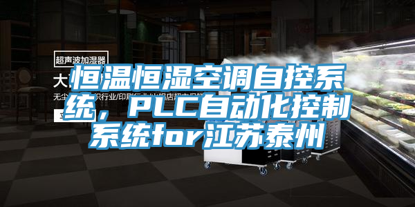 恒溫恒濕空調自控系統，PLC自動化控制系統for江蘇泰州