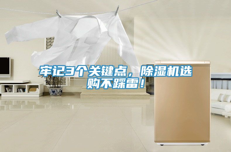 牢記3個關鍵點，除濕機選購不踩雷！