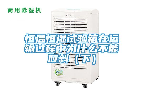 恒溫恒濕試驗箱在運輸過程中為什么不能傾斜（下）