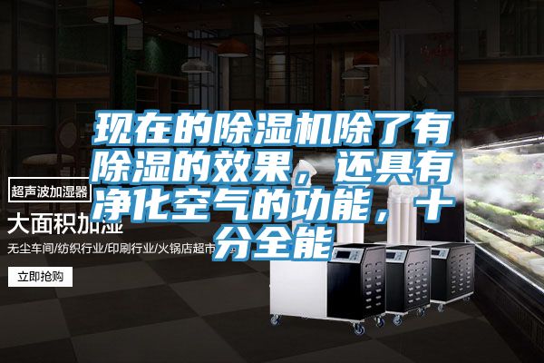 現在的除濕機除了有除濕的效果，還具有凈化空氣的功能，十分全能