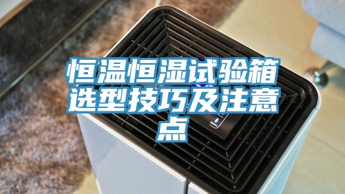 恒溫恒濕試驗箱選型技巧及注意點
