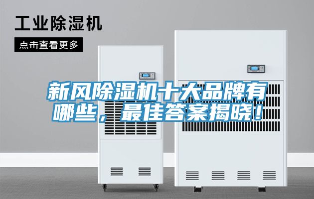 新風除濕機十大品牌有哪些,最佳答案揭曉!