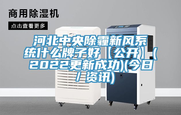 河北中央除霾新風系統什么牌子好【公開】(2022更新成功)(今日／資訊)