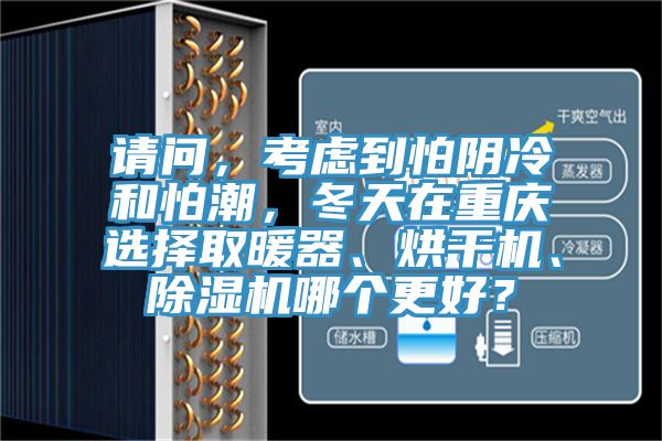 請問,考慮到怕陰冷和怕潮,冬天在重慶選擇取暖器、烘干機、除濕機哪個更好?