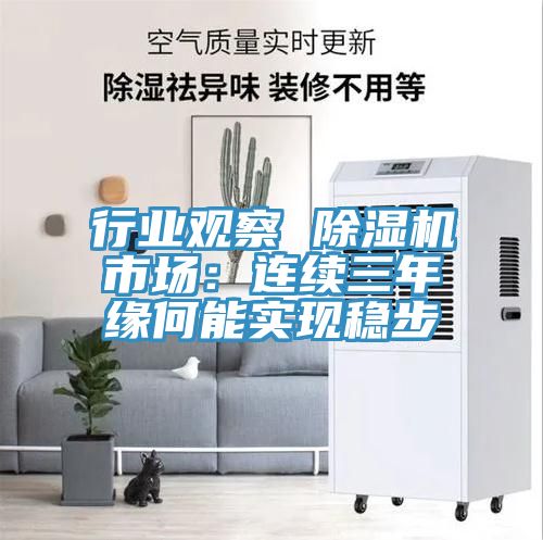 行業觀察 除濕機市場：連續三年緣何能實現穩步