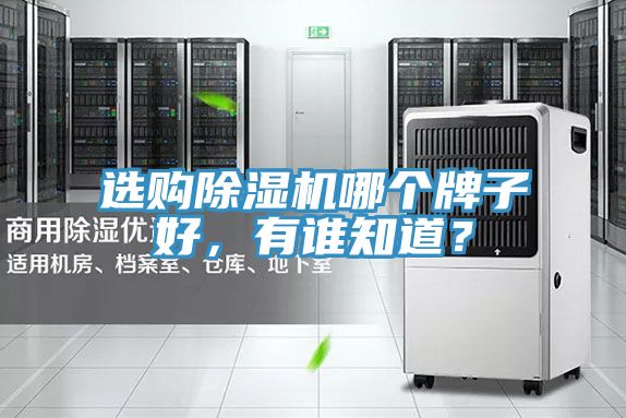 選購除濕機哪個牌子好，有誰知道？