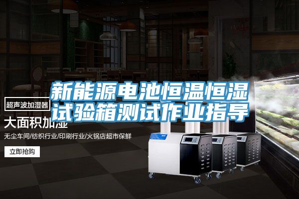 新能源電池恒溫恒濕試驗箱測試作業指導