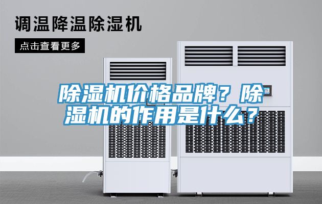 除濕機價格品牌？除濕機的作用是什么？