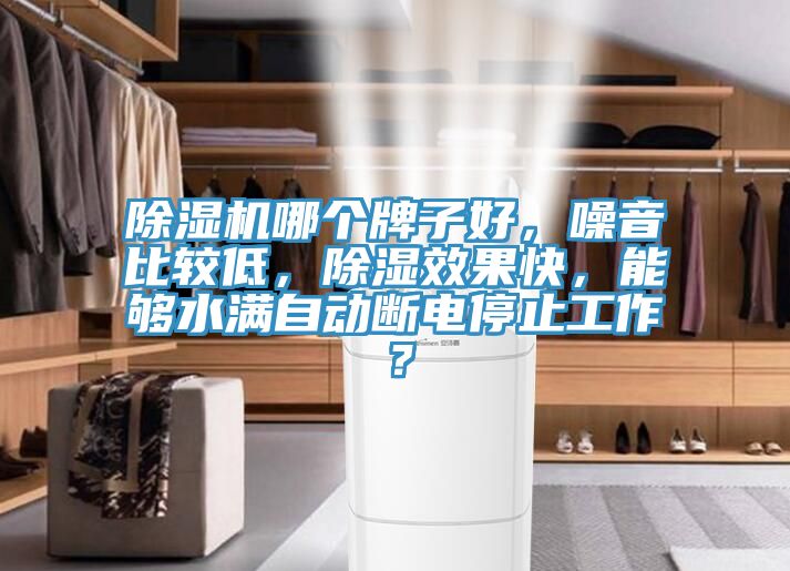 除濕機哪個牌子好,噪音比較低,除濕效果快,能夠水滿自動斷電停止工作?