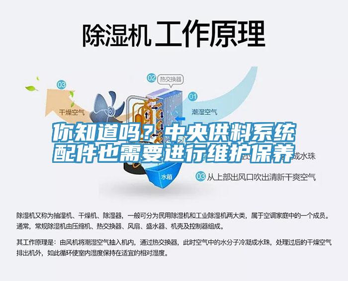 你知道嗎？中央供料系統(tǒng)配件也需要進行維護保養(yǎng)